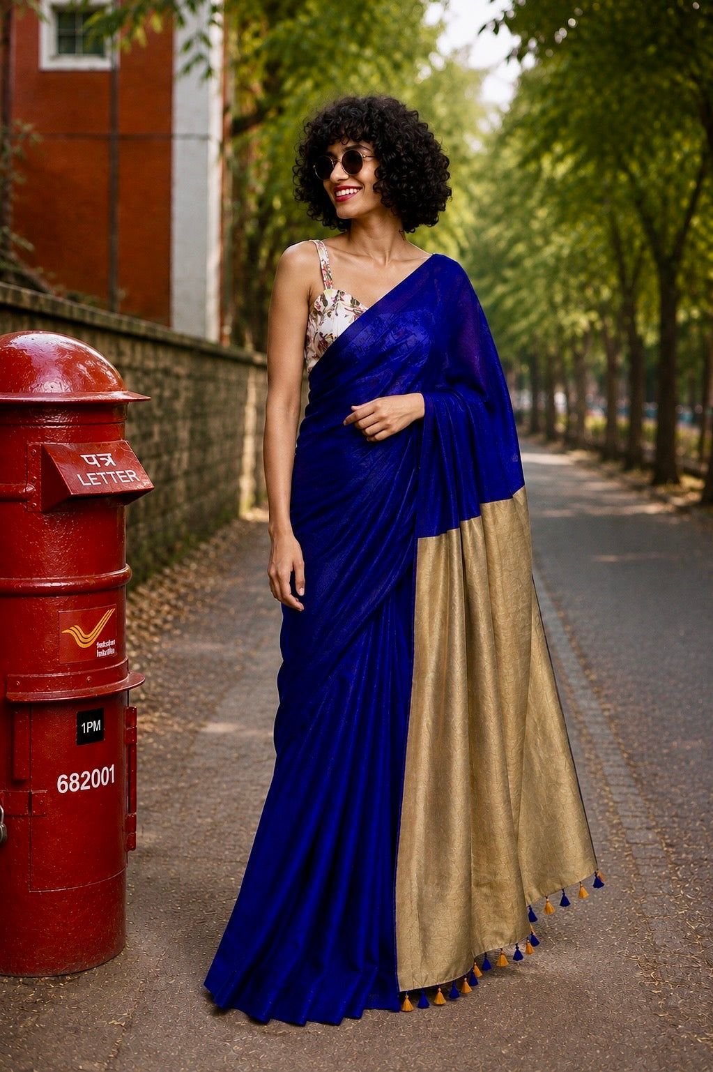 Neel Nakhra - Premium Khadi Saree