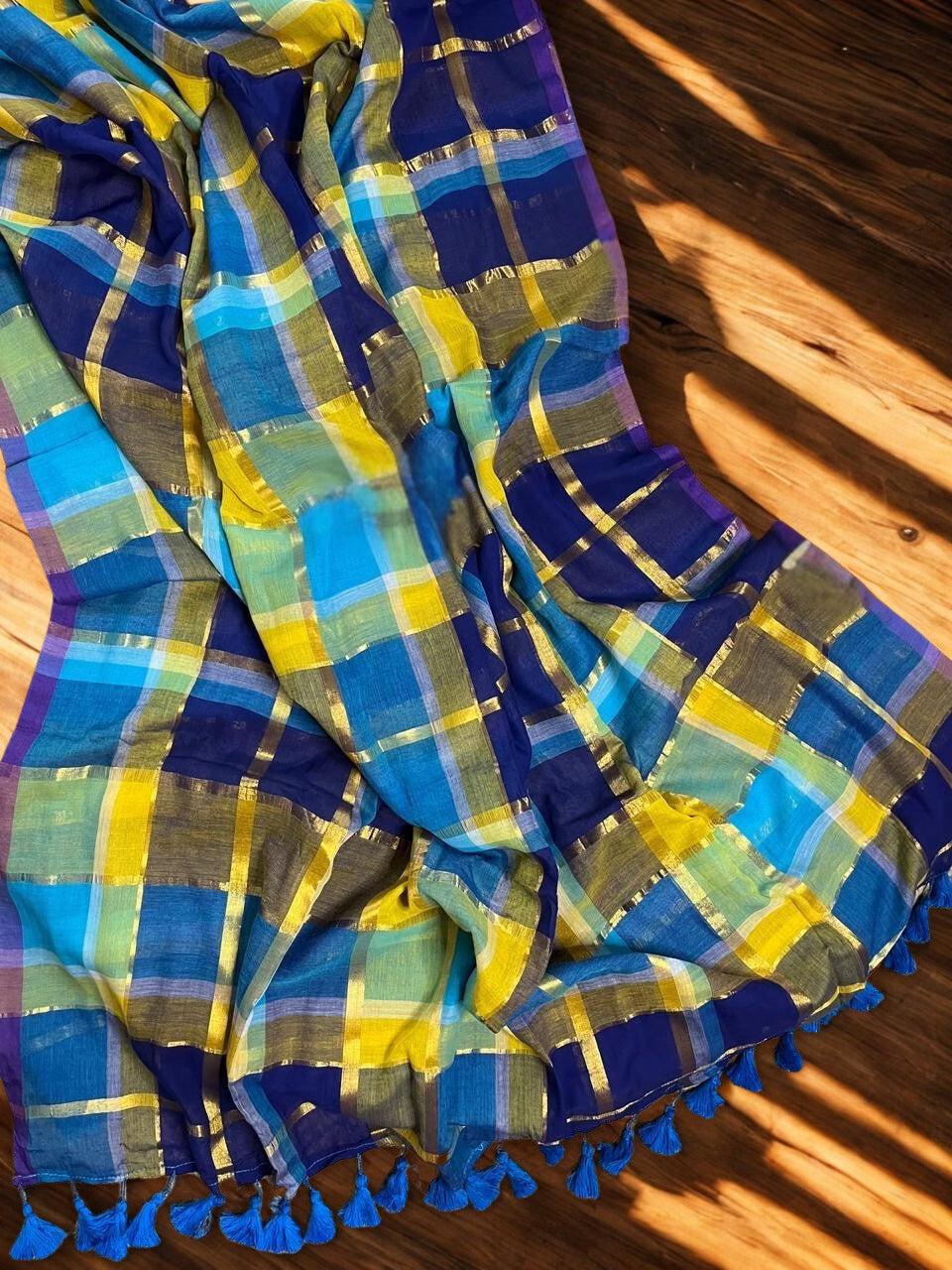 Blue Adda - Soft & Light Mul Cotton Saree
