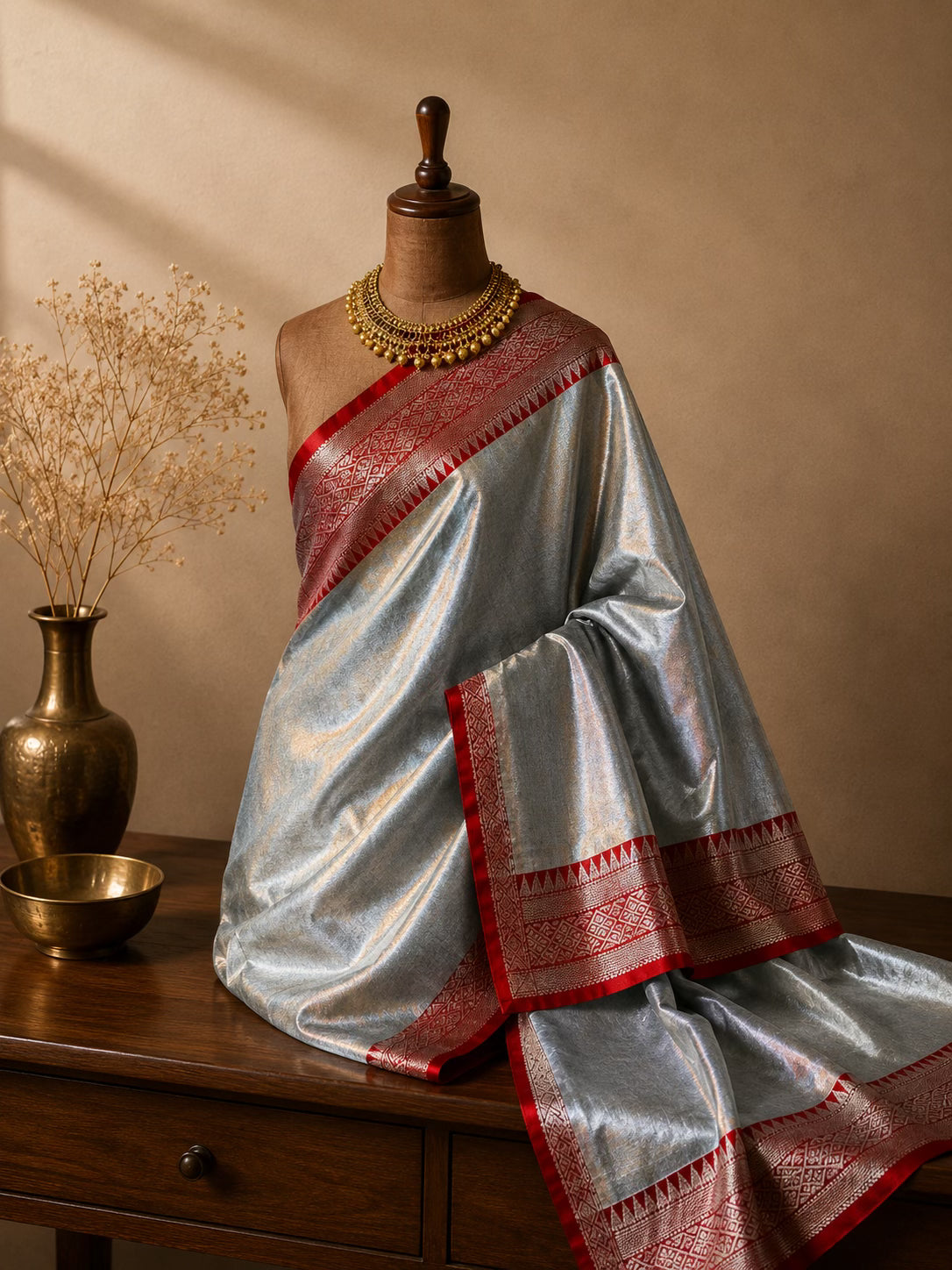 Meghdoot Rekha - Premium Tissue Saree