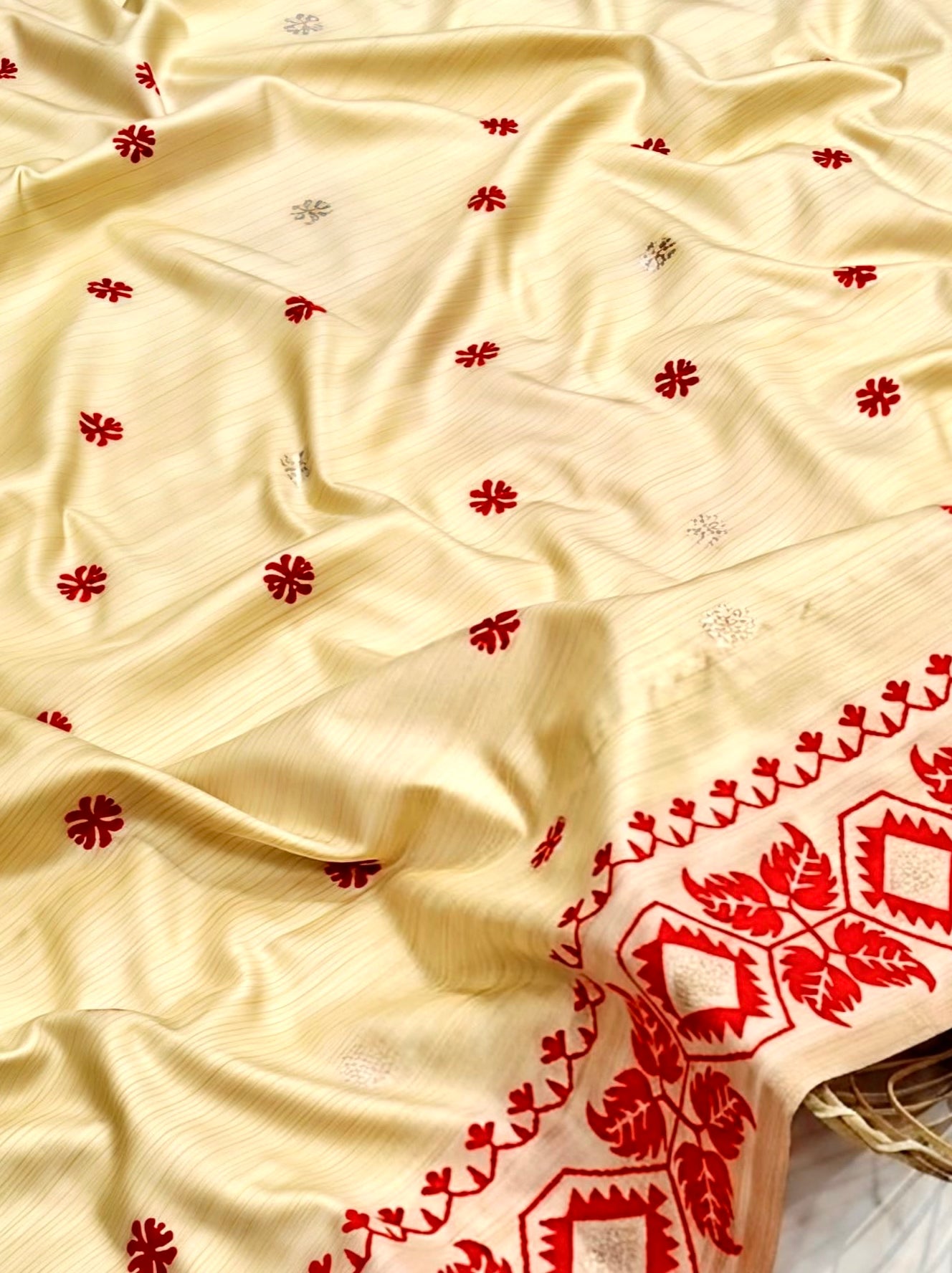 Muga Mohor – Premium Muga Tussar Silk Saree with Blouse Piece