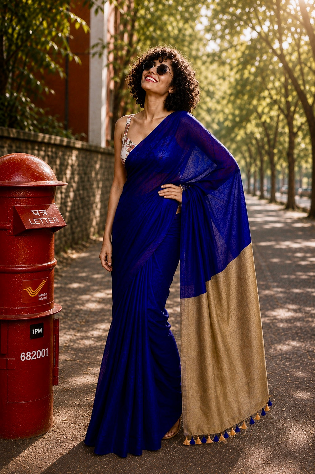 Neel Nakhra - Premium Khadi Saree