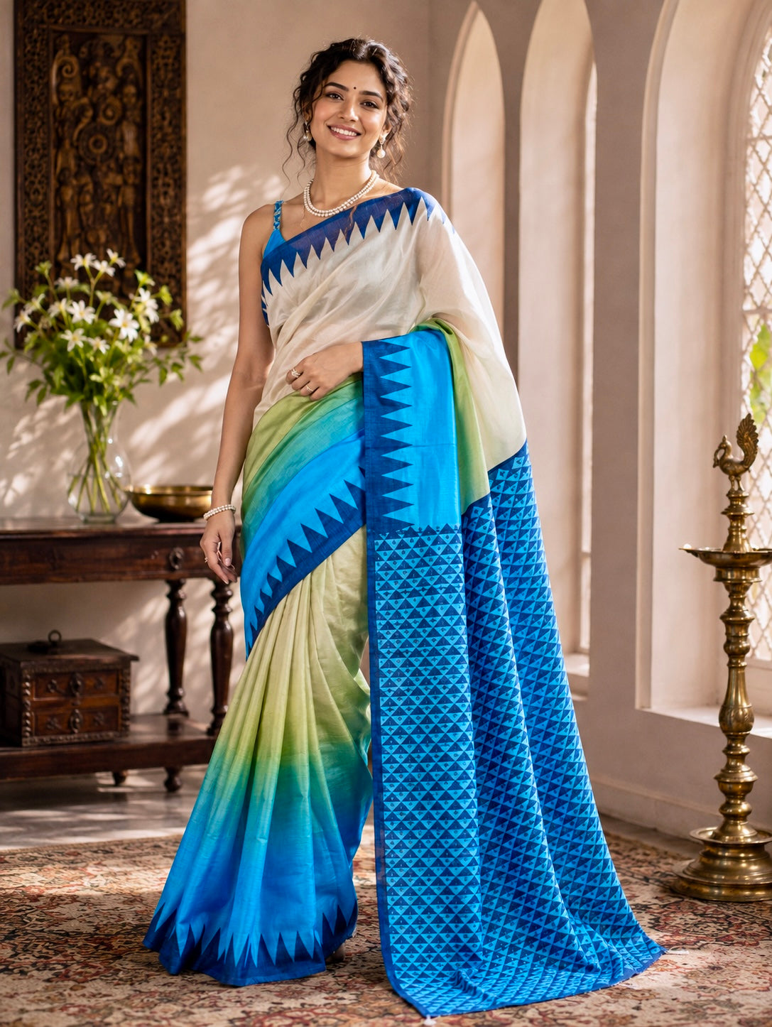 Ronger Alaap - Handpainted Certified Silk Saree