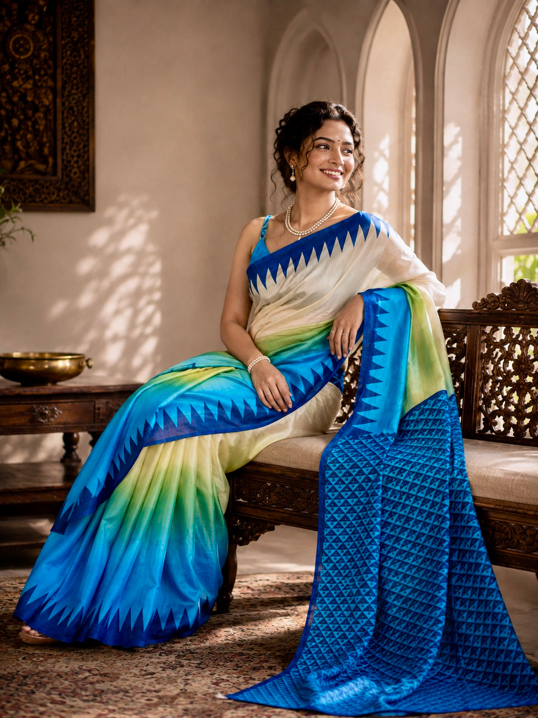 Ronger Alaap - Handpainted Certified Silk Saree