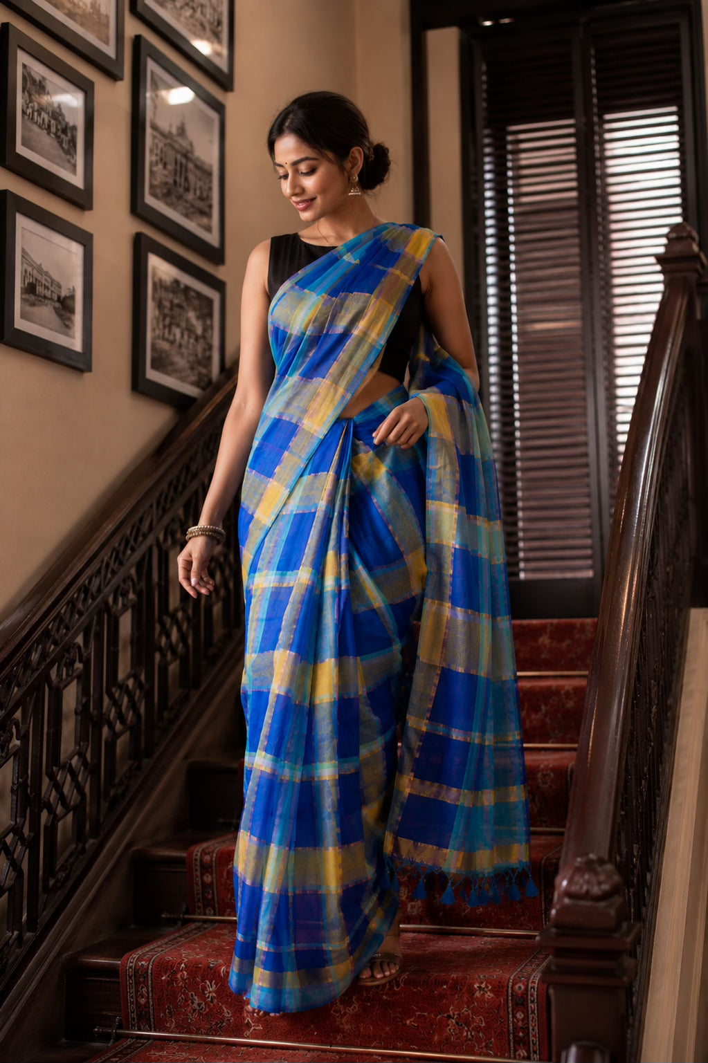 Blue Adda - Soft & Light Mul Cotton Saree