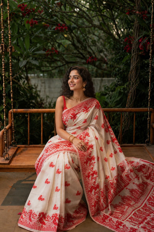 Rajnondini - Soft Silk Baluchari Saree