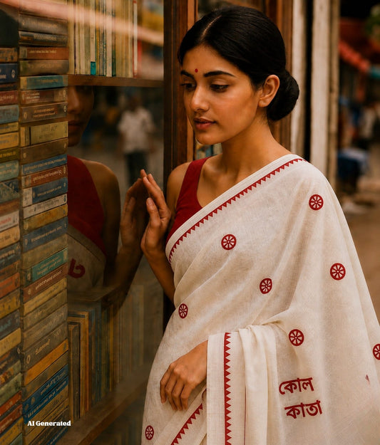 Abar Kolkata - Premium Dhonekhalo (Red&White)