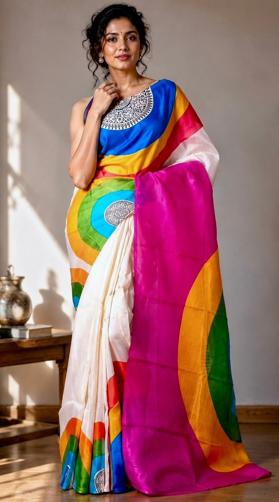 Rongtuli - Handpainted Certified Silk Saree