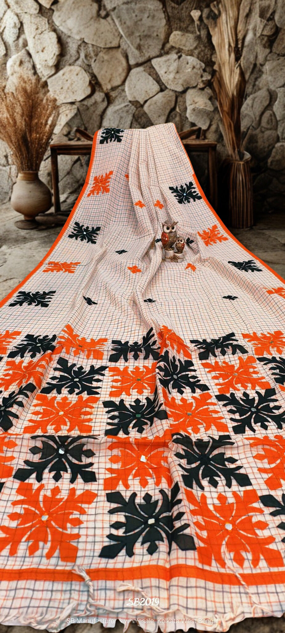 Rangrekha Premium Resham Kota Saree with Hand Appliqué