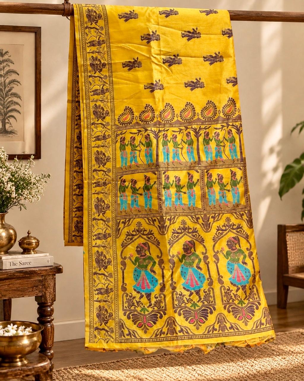 Shonar Golpo — Raw Silk Mina Baluchari Saree