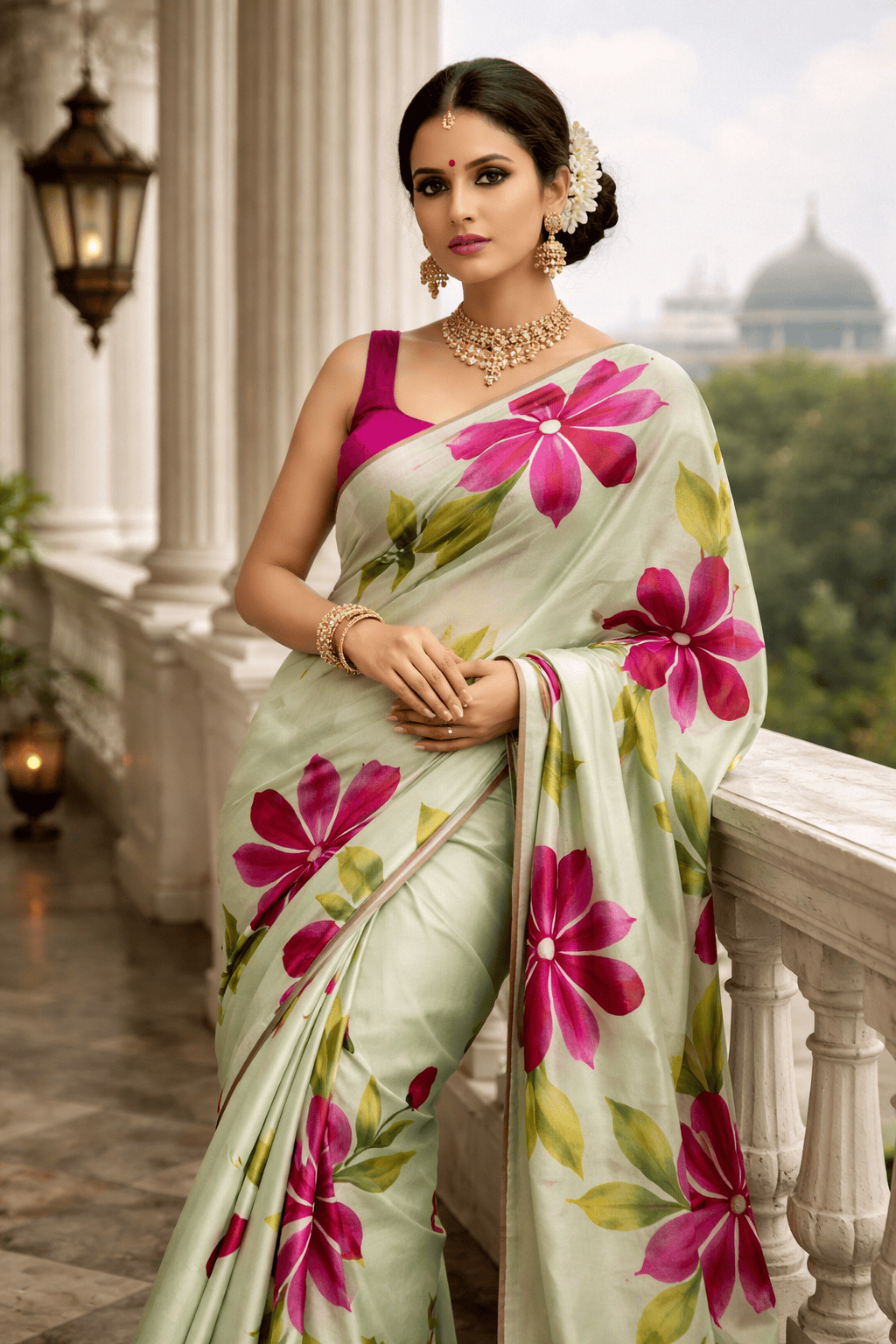Kusumika - Handpainted Pure Bishnupuri Silk